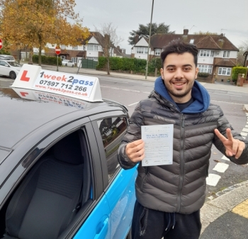 Congratulations to Matin after passing his test. And thank you for your kind review
